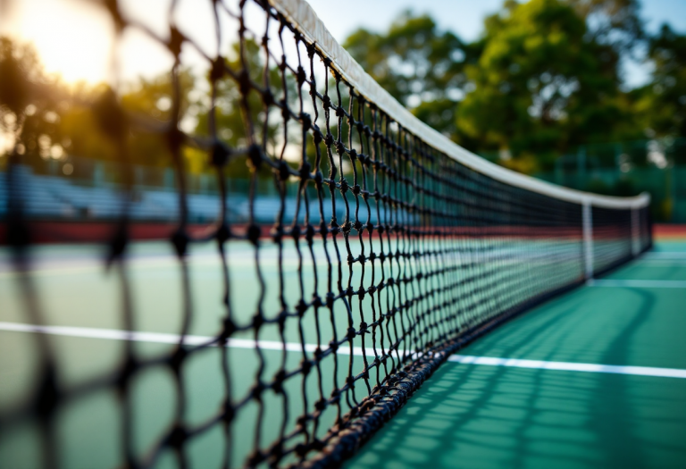 Giocatori di tennis in azione al torneo di preparazione