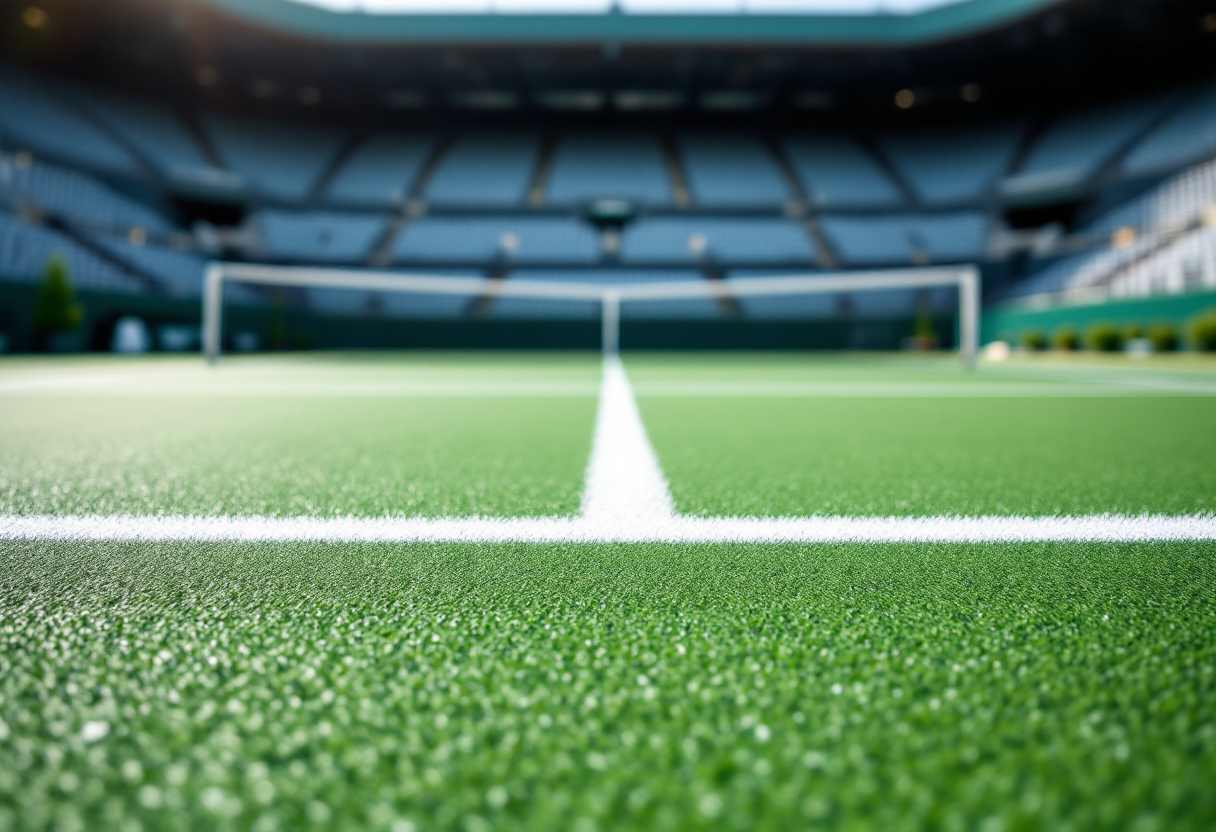 Alcaraz e Sinner in azione durante una partita di tennis