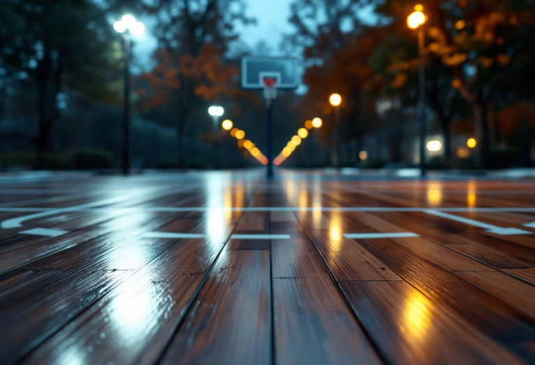 Giocatori di RivieraBanca Basket Rimini in azione contro Brindisi