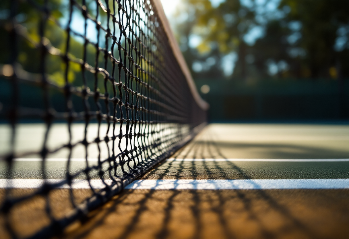 Sinner e Rinderknech durante il match al Roland Garros