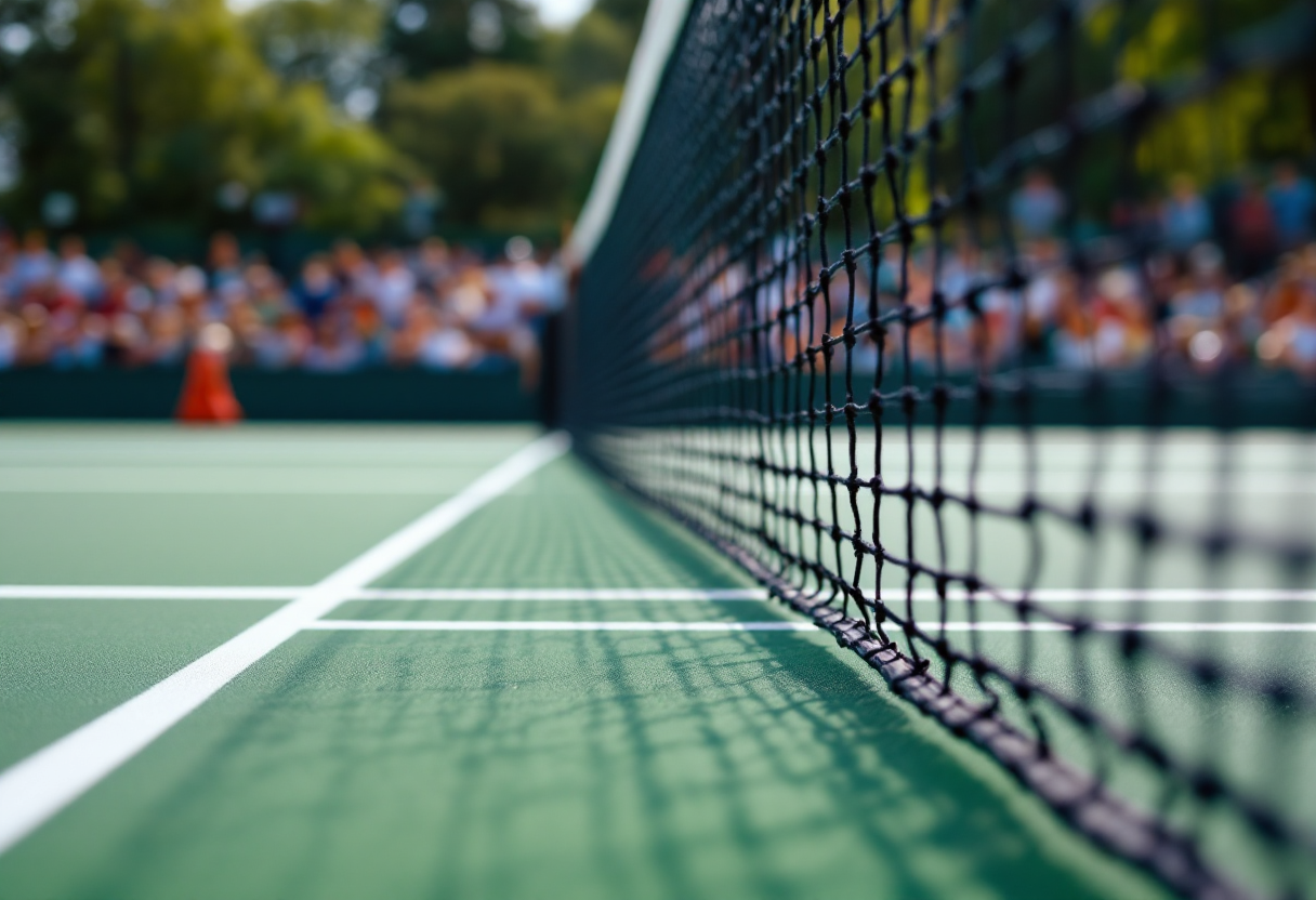 Giocatori del Tennis Challenger 100 Prostejov in azione