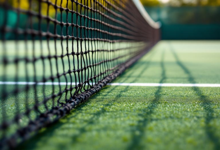 Giocatrici di tennis femminile in azione durante un match