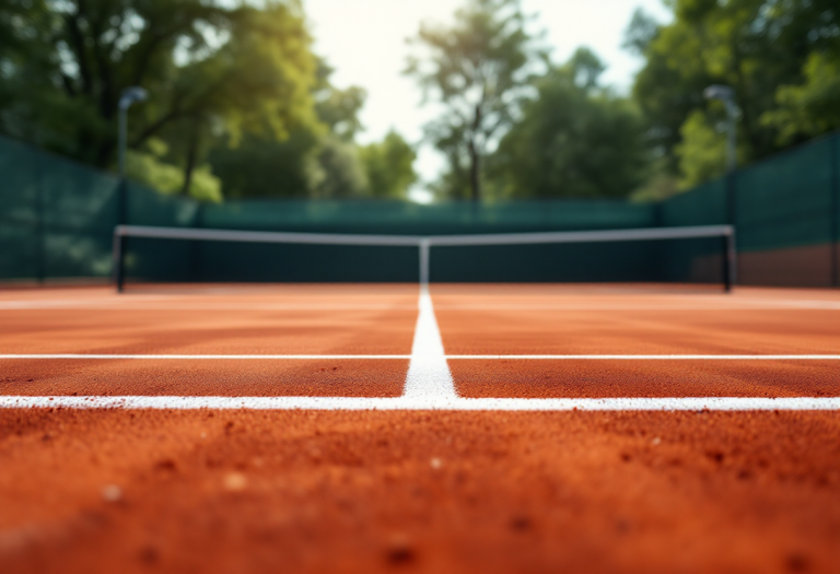 Giocatrici di tennis femminile in azione durante un match