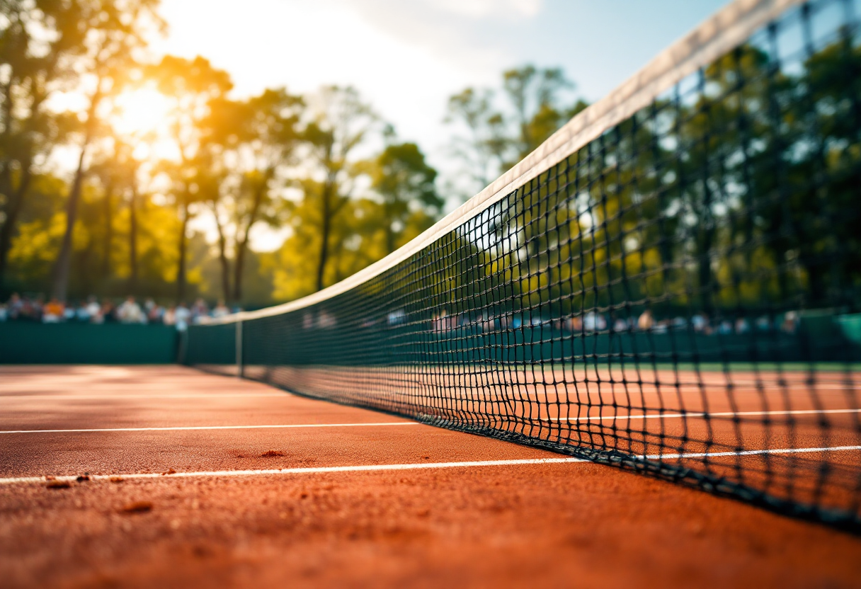 Immagine di tennis con dettagli sugli incontri del giorno