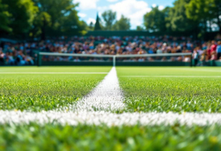Giocatori di tennis in azione durante un incontro importante