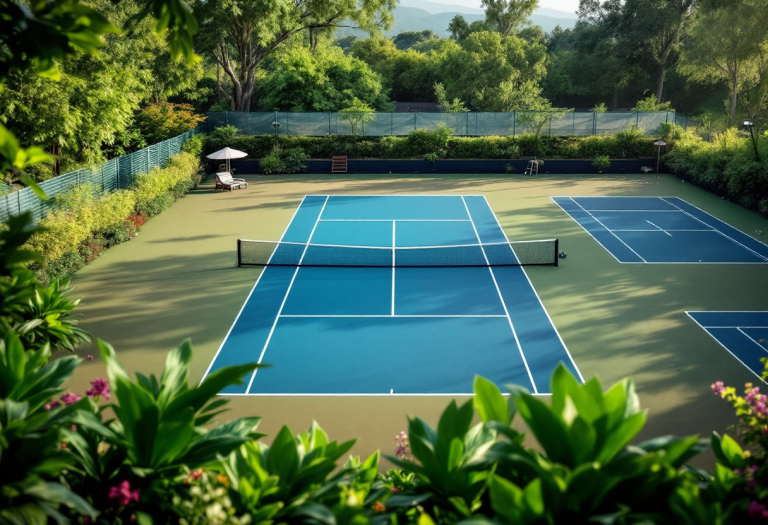 Giocatori di tennis in azione durante un incontro importante
