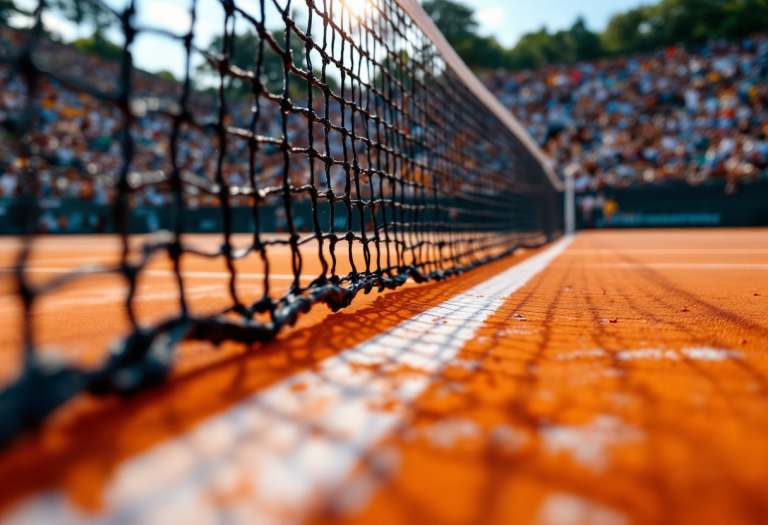 Jannik Sinner e Carlos Alcaraz durante un match di tennis