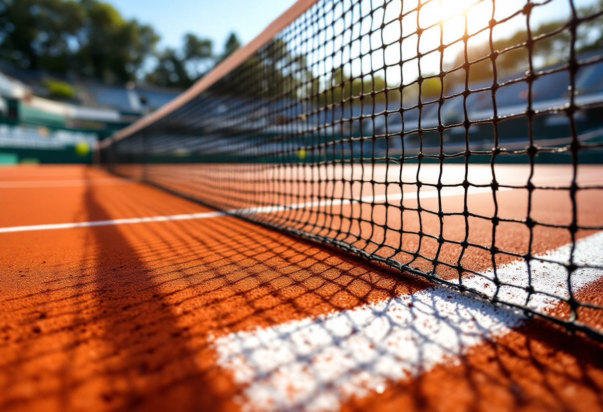 Giocatori di tennis in azione al torneo di Roma