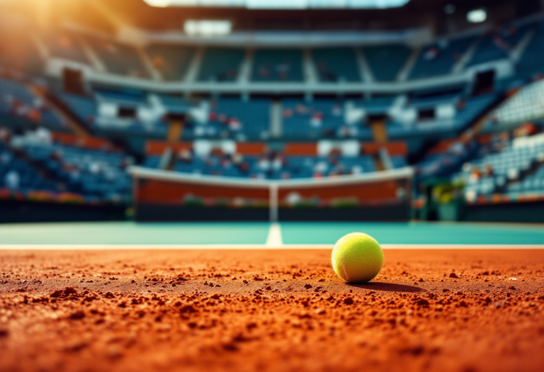 Tennisti italiani in azione durante le qualificazioni del Roland Garros 2023