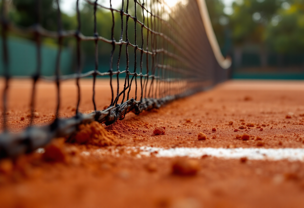 Giocatori di tennis in azione al torneo di Parigi