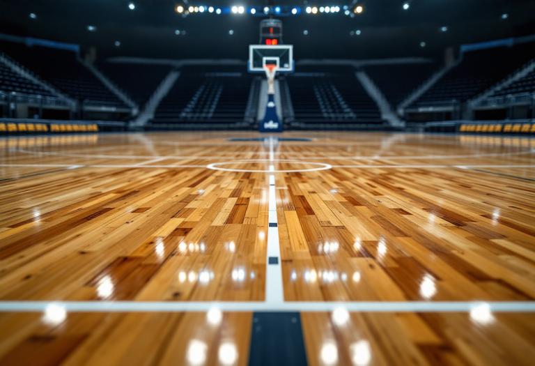 Giocatori di Trapani e Brescia in azione durante la semifinale