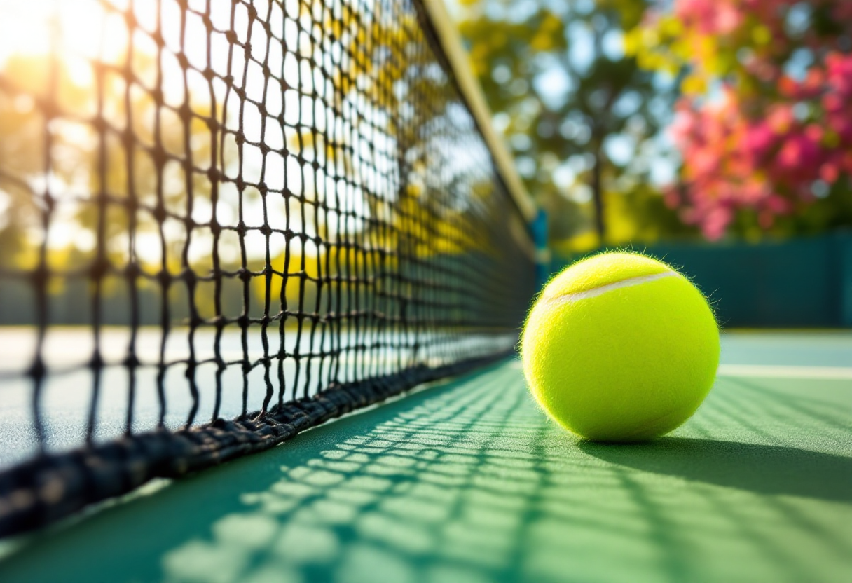 Stefanos Tsitsipas e Goran Ivanisevic durante un allenamento
