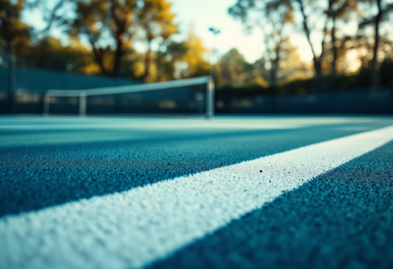Tyra Caterina Grant in azione sul campo da tennis