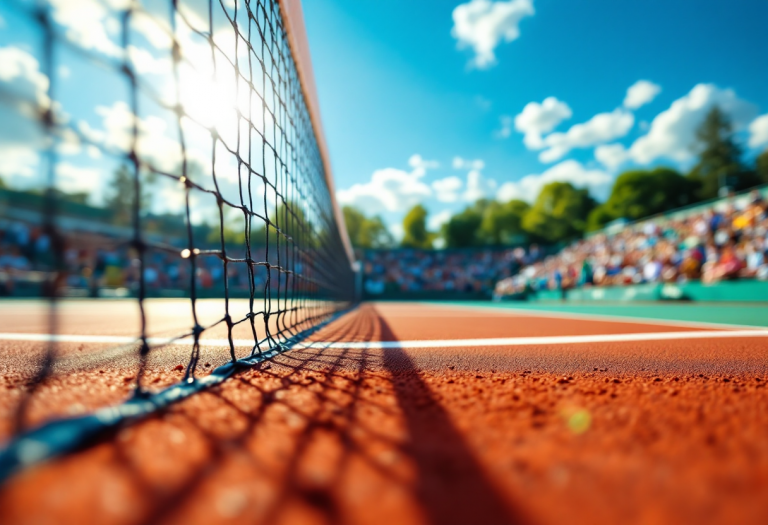 Tyra Grant durante il suo debutto nel tennis italiano