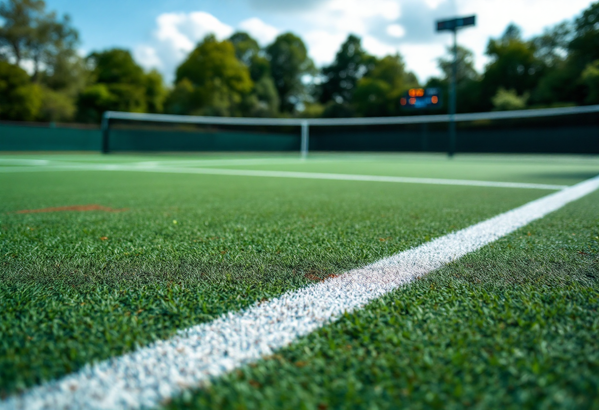 Elisabetta Cocciaretto festeggia la vittoria su erba