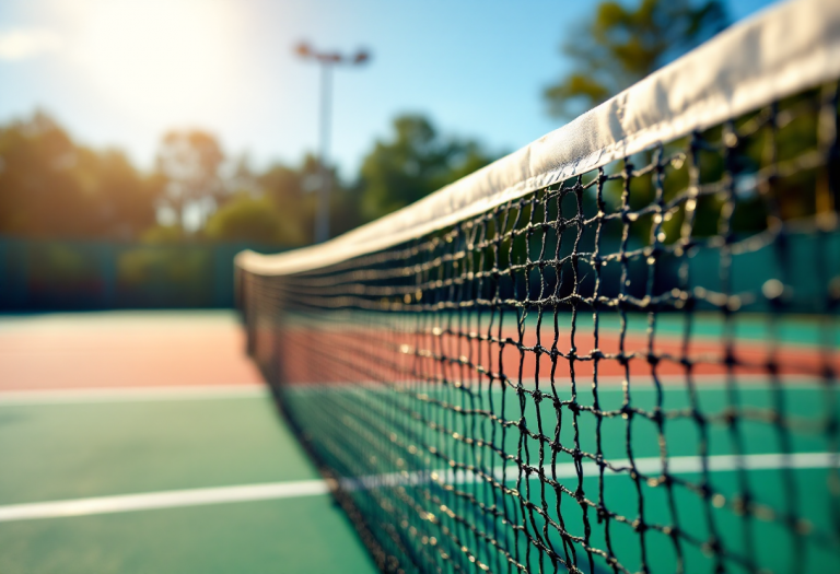Holger Rune durante un allenamento di tennis moderno