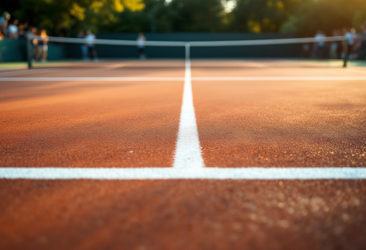 Musetti esulta dopo la vittoria su Rune nel tennis