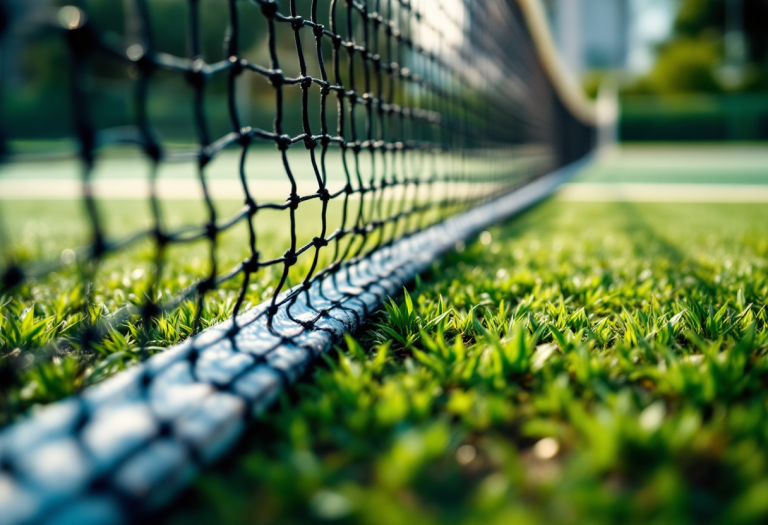 Nick Kyrgios durante un match di tennis su erba