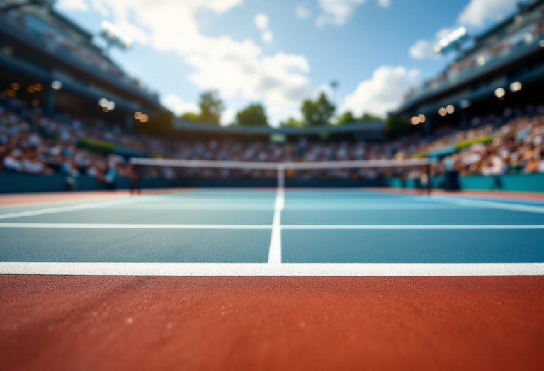 Novak Djokovic durante un match di tennis emozionante