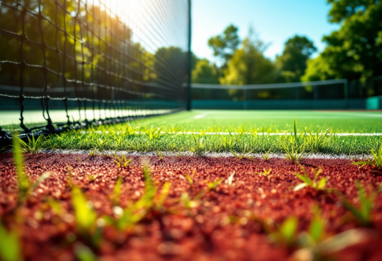 Giocatori di tennis durante un incontro innovativo