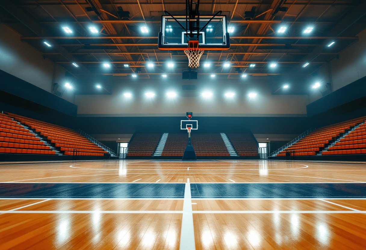 Giocatori del Paris Basketball festeggiano la vittoria