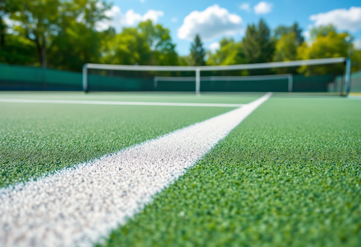 Sinner e Alcaraz in azione sul campo da tennis