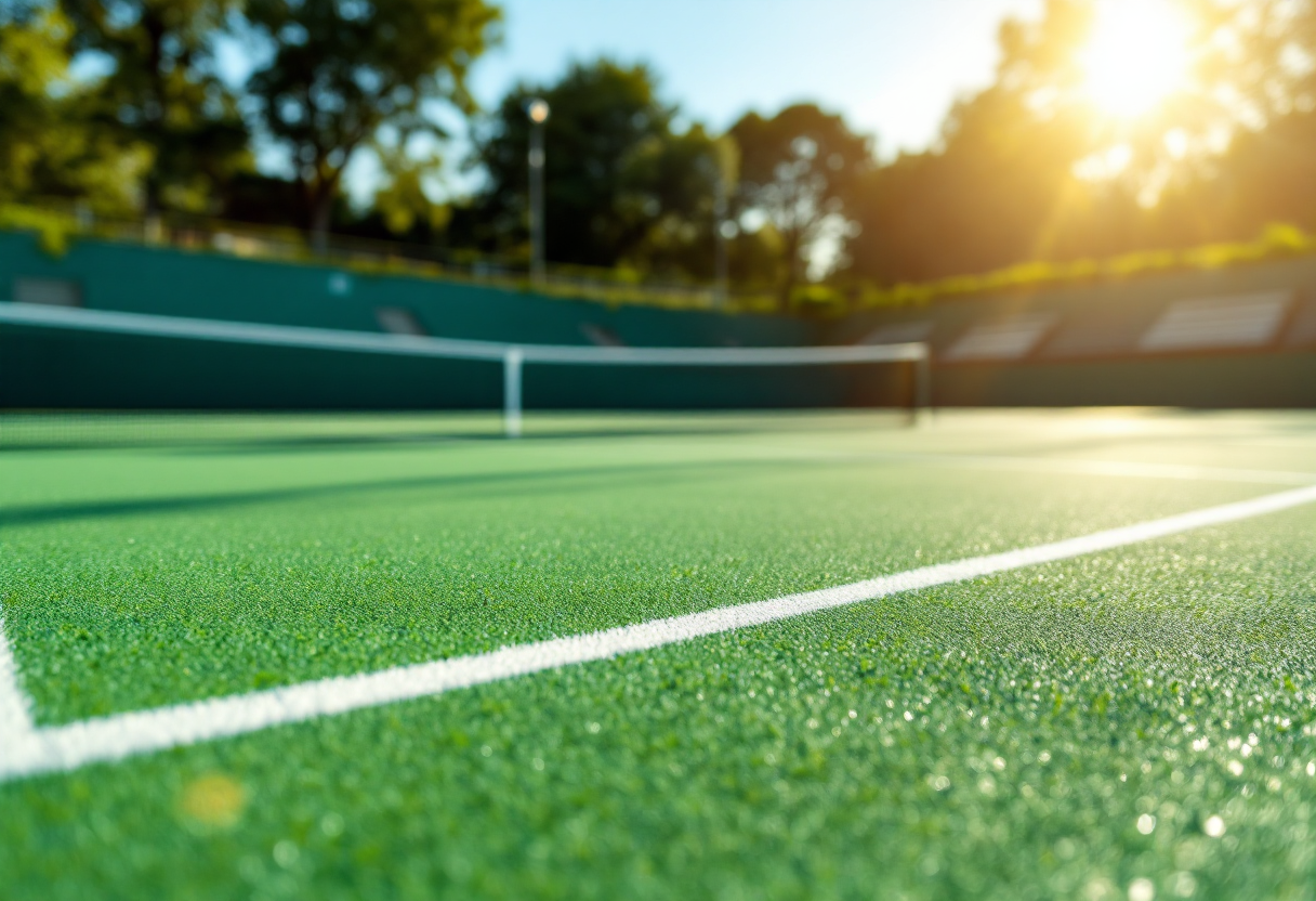 Giocatrici di tennis femminile in azione durante un torneo
