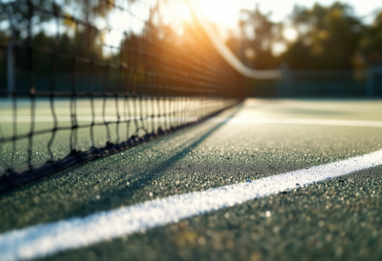 Giocatrici di tennis femminile in azione durante una partita