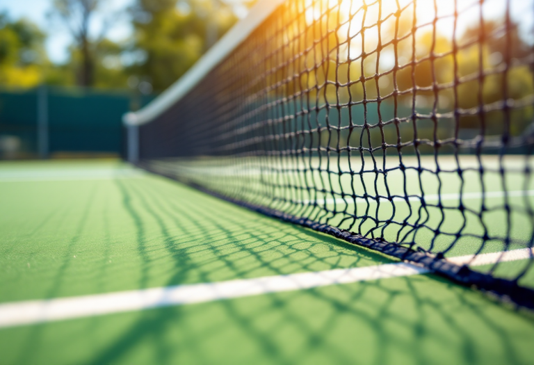 Vasami' in azione durante il torneo di tennis