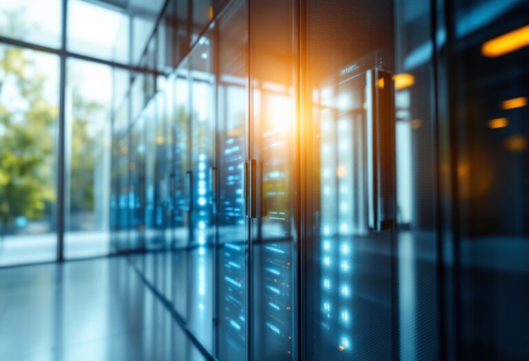 Logo di Aruba Cloud con sfondo tecnologico