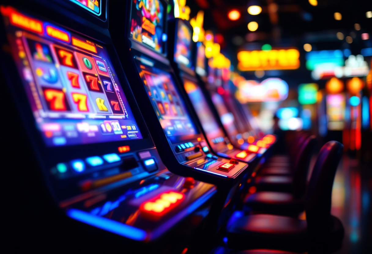 Slot machine virtuali che mostrano innovazione tecnologica
