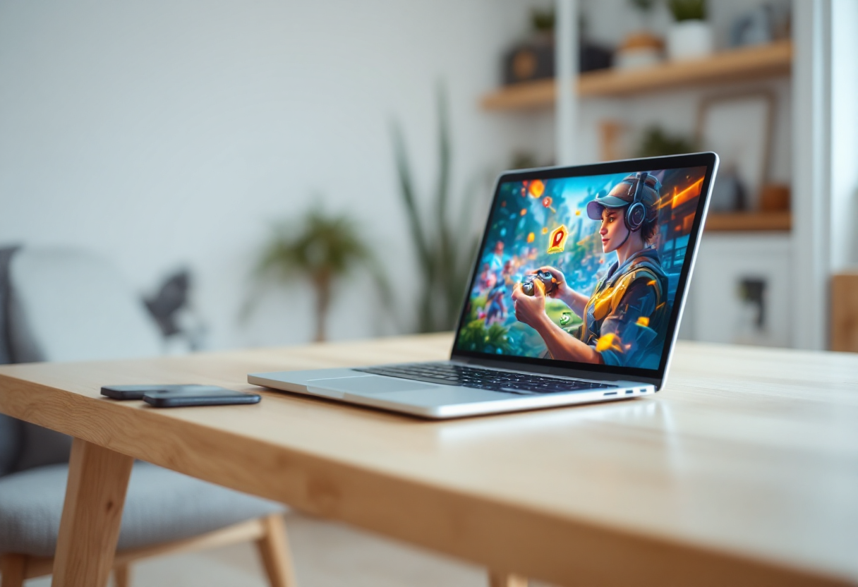 Giocatore che guadagna criptovalute nel mondo digitale