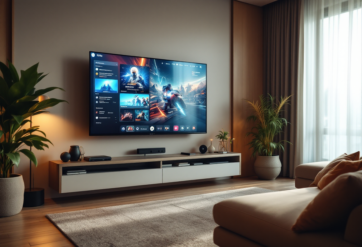 Screenshot dell'LG Gaming Portal su dispositivo smart