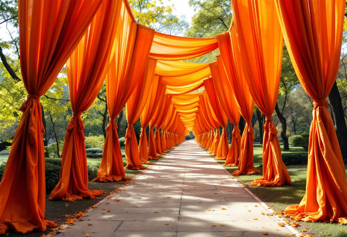 Installazione artistica The Gates di Christo e Jeanne-Claude