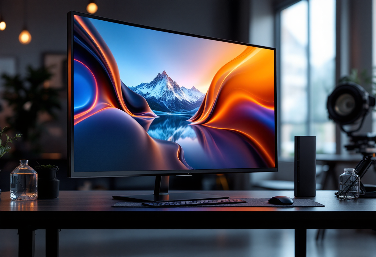 Immagine del nuovo Studio Display Apple con tecnologia Mini-LED