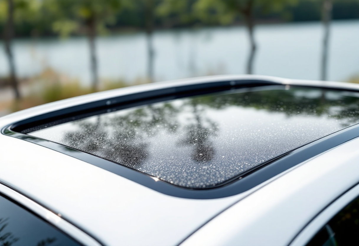 Tetto panoramico Solarbay di Renault su un'auto elettrica