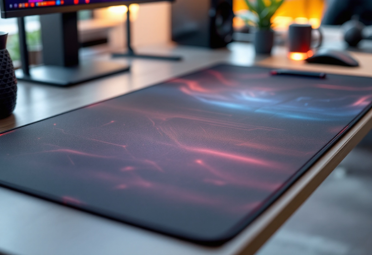 Tappetino da gaming XXL con design ergonomico e moderno