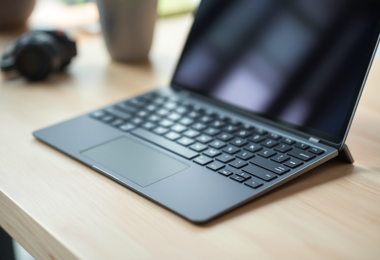 Tastiera Bluetooth pieghevole ProtoArc XK01 TP in uso