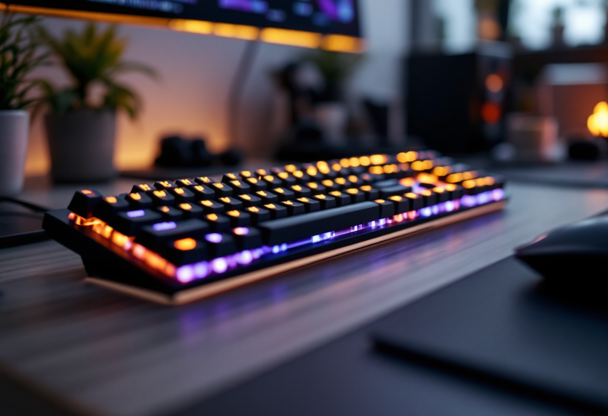 Tastiera meccanica YUNZII con retroilluminazione RGB