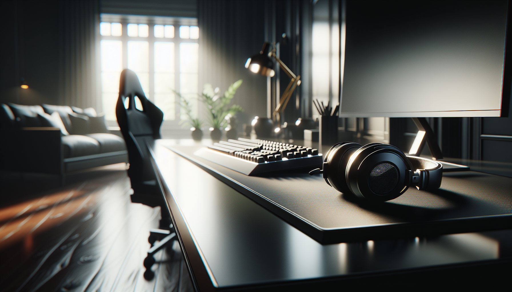 Cuffie Corsair HS55 Wireless Core in uso da un gamer